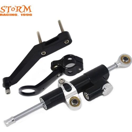 Motorcycle Steering Damper Stabilizer With Mounting Bracket Adapter Set For Honda CBR954RR 2002-2003