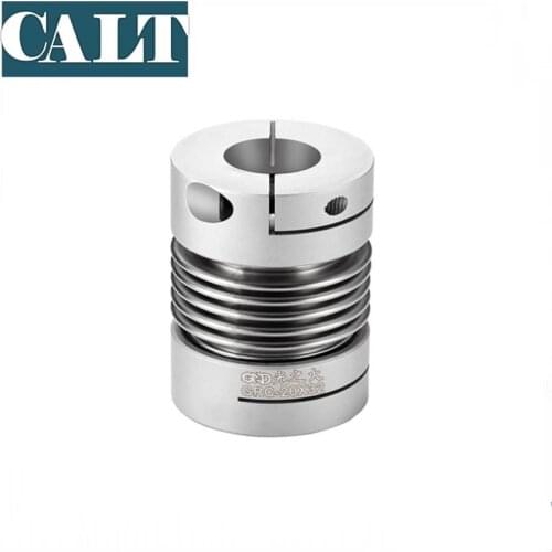 GRC Factory High Speed R+W Flexible Miniature Metal Bellows Clamping Coupling Motor Shaft Coupler for Step Connector 2PCS