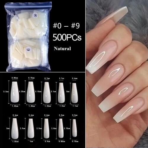1Box 100pcs Fake Nails Tips Transparent Full Cover French Nail Art Artificial Acrylic Gel UV Manicure Design Set DIY Tool