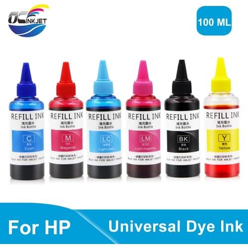 6x100ml Rfill Dye Ink Bottle For Epson L800 L805 L1300 P50 1390 1400 1410 1500W PX650 PX660 PX700W PX800FW Printer Ink For Epson