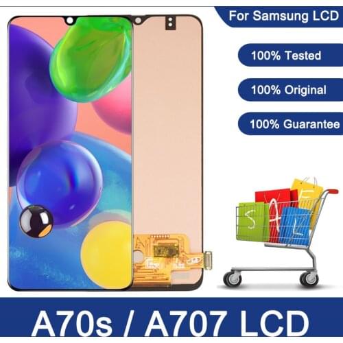 6.7'' Original Display A707 For Samsung Galaxy A70s LCD Display Touch Screen Digitizer For Samsung A70S A707F A707FN Repair