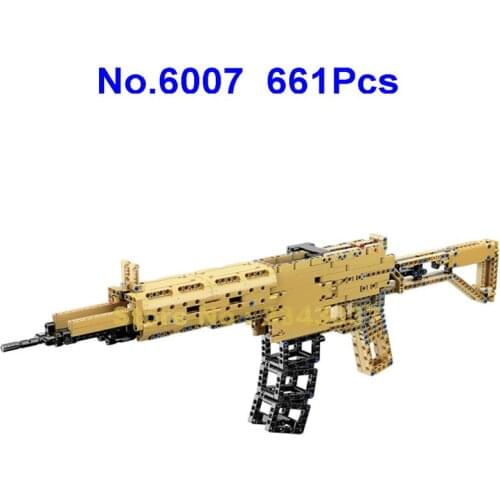 6007 661pcs Military M416 Rifle Weapon Gun Bullet Building Blocks Toy