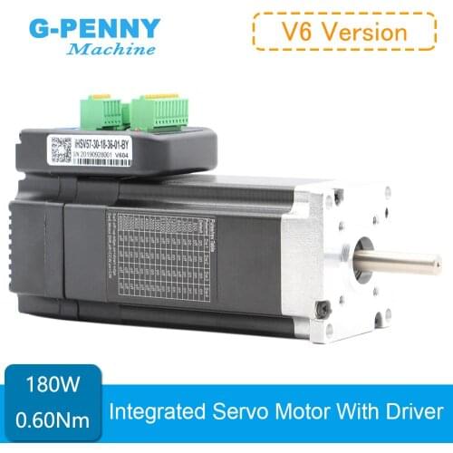 Free Shipping! 3000rpm 180w Integrated Servo Motor with Driver 0.60Nm 6.0A Mini Servo Motor & driver