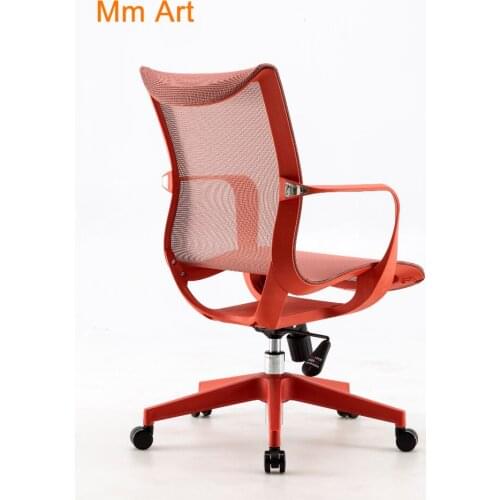 Designer Fashion Orange Gray Office furniturn Staff Ergonomic Computer Chair Mesh Office High-End Manager Executive ArmChair