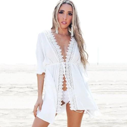 Cotton Beach Cover up Kaftans Sarong Bathing Suit Cover ups Beach Pareos Swimsuit Cover up Womens Swim Wear Beach Tunic #Q488