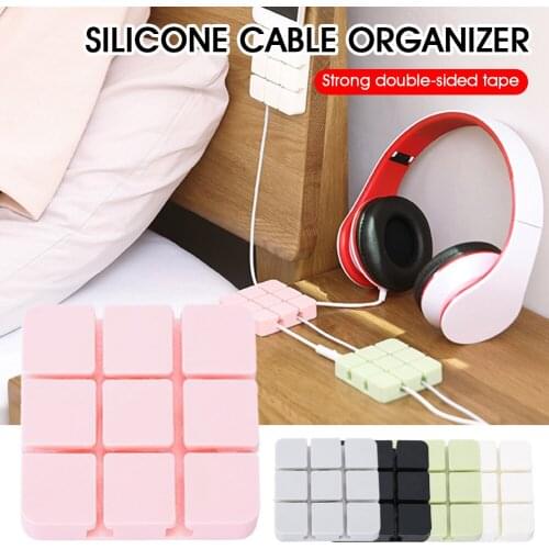 Cable Organizer Clips Cable Management Desktop & Workstation ABS Wire Manager Cable Wire Organizer With Adhesive For Dorm Office