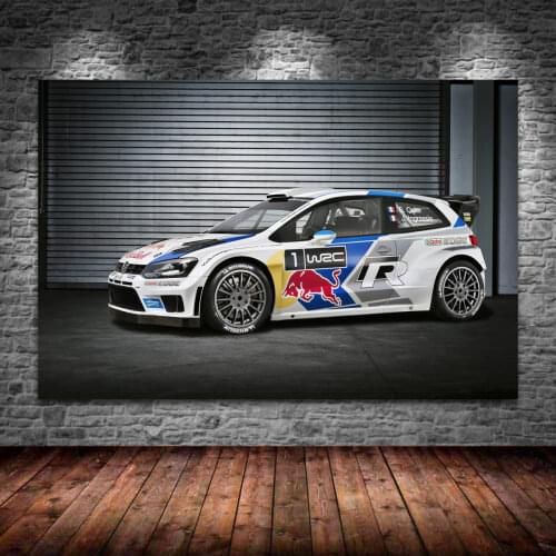 Canvas Paintings Tuning Polos W R C Race Racing Sportscar Posters Modern Wall Art Prints for Living Room Decor