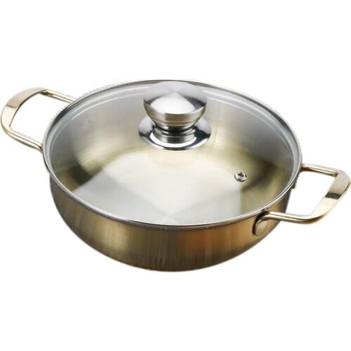 Mini ChefS Classic Stainless Steel Everyday Pan Cookware with Lid - Inner Diameter 20Cm Hot Pot Cooking Accessories