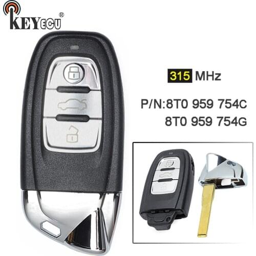 KEYECU 315MHz 8T0959754C/ 8T0959754G Modified as for Lamborghini 3 Btn Smart Remote Key Fob for Audi A4 S4 A5 S5 RS5 Q5 Quattro