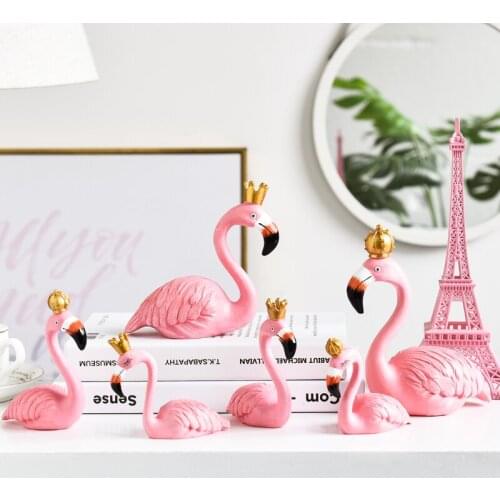 Creative Nordic style tabletop Flamingo ornaments bedroom living room shop window wine cabinet decorations