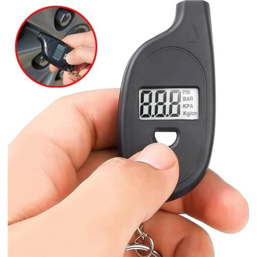 Mini Digital Lcd Display Tire Gauge Car Mini Keychain Tire Air Pressure Tester Meter Auto Car Motorcycle Tire Safety Alarm