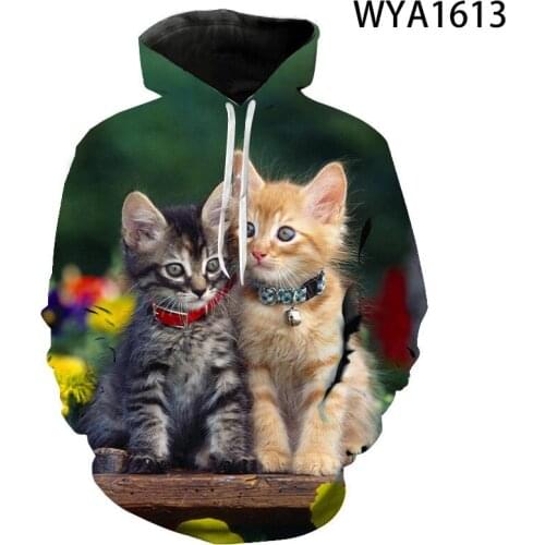 2020 New Hoodies Cool Cat 3D Printed Men Women Children Streetwear Pullover Long Sleeve Sweatshirts Boy Girl Kids Fashion Jacket