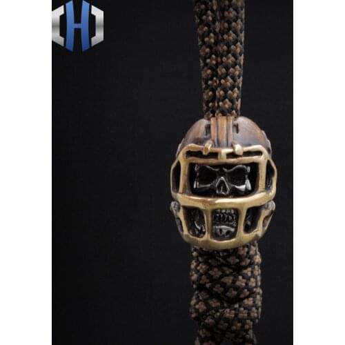 American Skull Rugby Soul Multicolor EDC Umbrella Rope Knife Handmade DIY Pendant Knife Beads