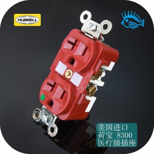 1PCS Original American HUBBELL HBL8300 IG8300 HBL8300RMRI American standard power socket