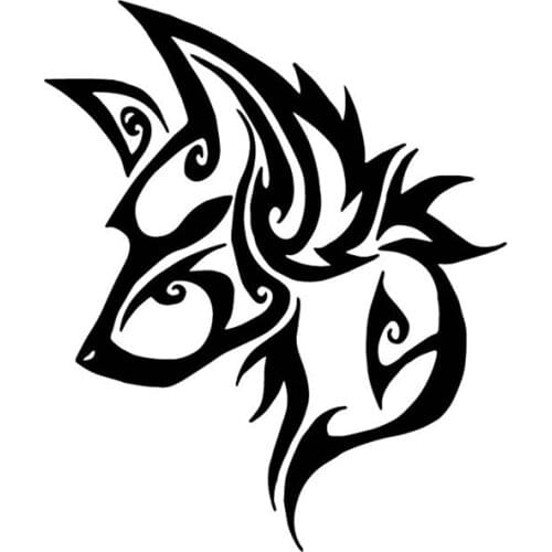 14cm * 17cm Creative Wolf Head Personalized Decorative Auto Stickers Pvc High Quality Exquisite Car and Motorcycle Decals