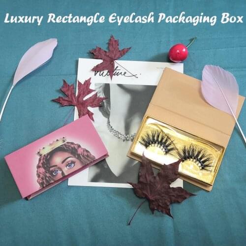 Luxury Lash Boxes Packaging Wholesale for 25mm Mink Lashes Beautiful Rectangle Eyelashes Box Case Empty Makeup Box with Trays