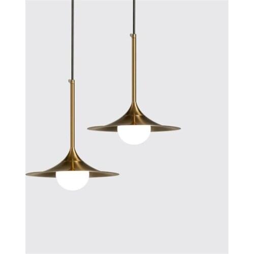 Post-modern Trumpet Led Pendant Light for Dining Room Bar Foyer Bed Room Metal Glass Ball Loft Suspension 1965