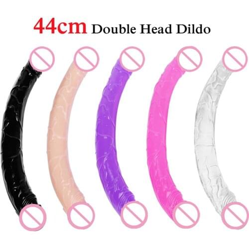 Double Head Penis Super Long 44cm Realistic Dildo Vaginal Sex Toys For Woman Lesbian Gay Flexible Fake Big Dildos Anal Plug Toys
