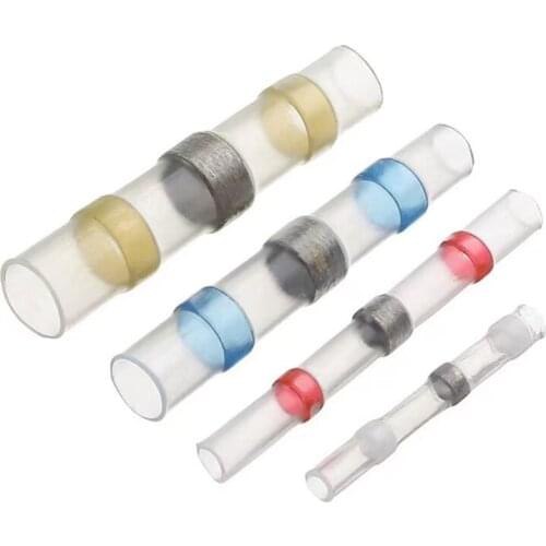 100PCS Heat Shrink Connect Terminals Wire Insulated Butt Connectors Waterproof Solder Sleeve Tube Crimp Terminals With Thicken