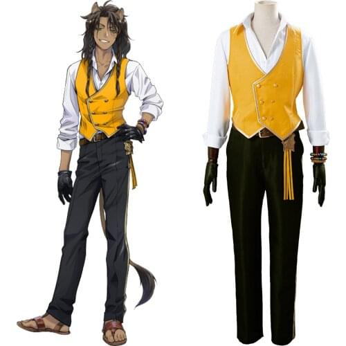 Twisted-Wonderland Leona Kingscholar Cosplay Costume Adult Vest Uniform Outfit Halloween Carnival Costumes