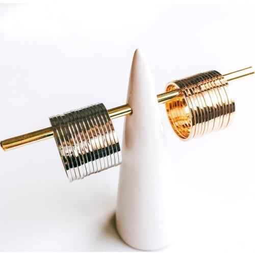 ZEROUP White K Real Gold Color Plated Eardrop Pendant Charms Earring Accessories Jewelry Component Diy Handmade Material 6pcs