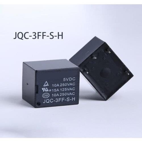 1PCS T73 relay 4 feet 10A DC 5V/6V/12V/24VDC small electromagnetic relay JQC-3FF-S-H