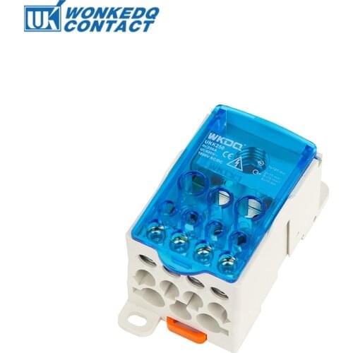 UKK250A Din Rail Terminal Blocks One in several out Power Distribution Box Universal Electric Wire Connector Junction Box
