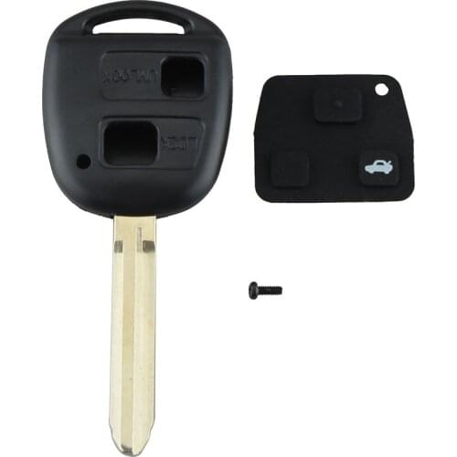 2 Button Car Key Remote Fob Shell Case for TOYOTA Portable Car Key Case Rubber Button Pad