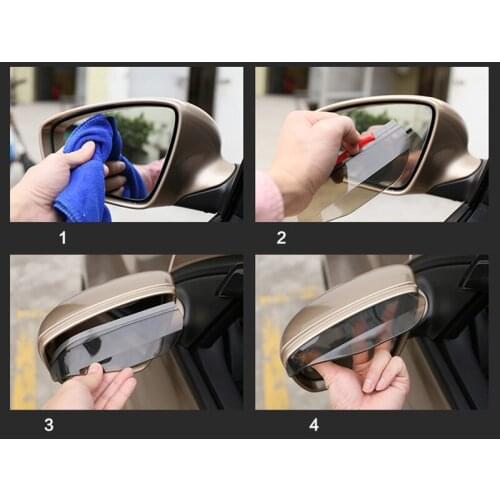 2xCar Rear View Mirror Mirror Rain visor Rain Eyebrow Universal Auto Accessories