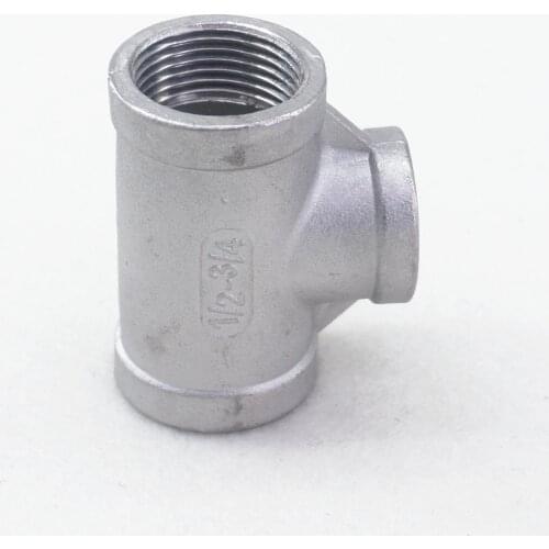 1/2" BSP To 3/4" BSP Female Thread 304 Stainless Reducing Tee 3 Way Connector Pipe Fitting water oil air