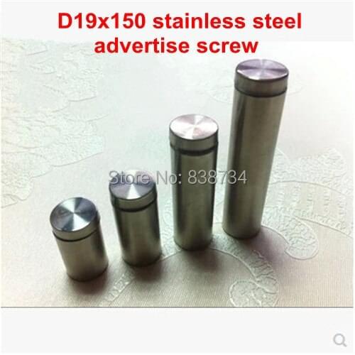 4PCS 19*150 stainless steel AD/advertisement nails barrel screws glass standoff pins 19mm