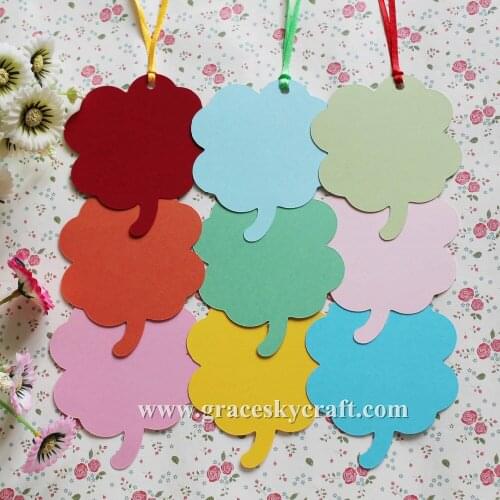 50PCS/lot Blank Clover wish card/Thank you card Paper Card Table Mark Hang Tag Card Wedding Favors Party Decoration Book Mark