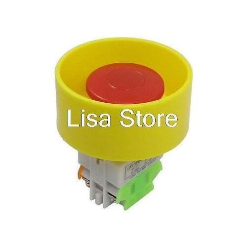 67mm Cap 22mm Red Mushroom Momentary Push Button Switch NO/NC AC 660V 10A