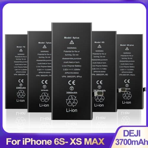DEJI Phone Battery For iPhone 11 XS MAX XR X 8 7 6S 6 Plus SE 5S 5C Replacement Lithium Bateria For iPhone7 iPhone7P