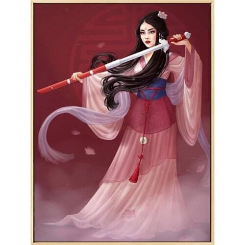 Disney 5D DIY Diamond Painting Aisha Aladdin Belle Princess Full Circle Diamond Embroidery Kit Handmade Craft Home Decoration