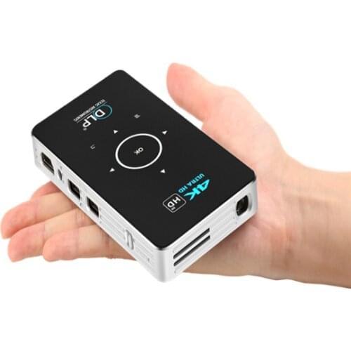 AYISA Android system Digital Mini Projector C6 Portable Home Theater Dlp Android Smart Mobile Mini Pocket Projector 4K