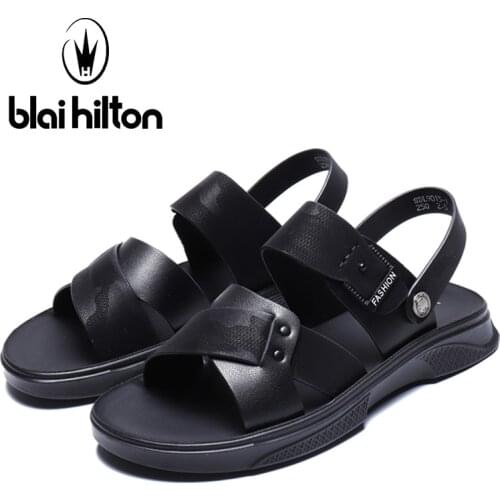 Blai Hilton 2019 Fashion men shoes Microfiber shoes soft/Comfortable Mens sandals