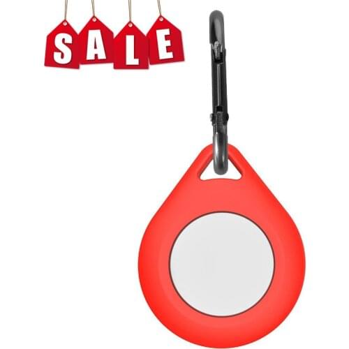 For Apple Airtag Case Liquid Silicone Protective Sleeve Holder Keychain Skin Cover With Buckle For Apple Air Tag Locator Tracker