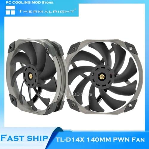 Thermalright Computer Case 14cm PWM Cooling Fan 4Pin 12cm Mounting Hole 1800 RPM 95.5 CFM Super Air Volume Servo Level,TL-D14X