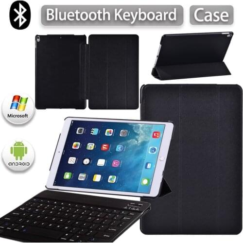 Tablet Case for Apple IPad Air 3 10.5" /Pro 10.5"/IPad 7th 8th Gen 10.2" Anti-fall Smart Sleep Wake Flip Case+Bluetooth Keyboard