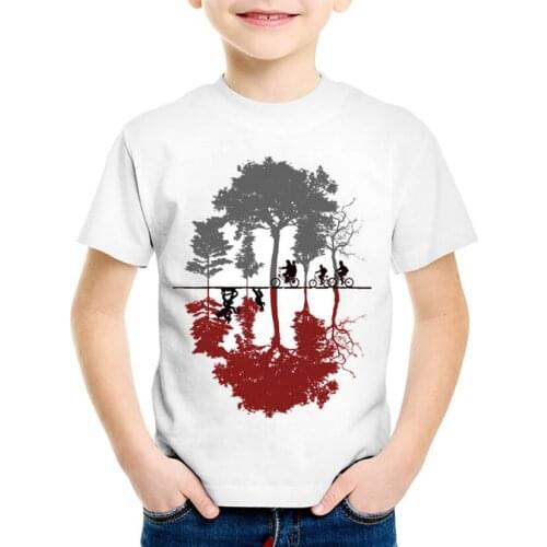 Children Fashion Print graphic t shirts Stranger Things Wills Message T-shirts kids t shirt for boys Summer white tops Clothes