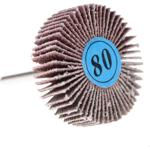 5Pcs/set 80 Grit Grinding Sanding Flap Polishing Sandpaper Polisher Flap Wheel Discs For For Dremel Rotary Tools 32mm