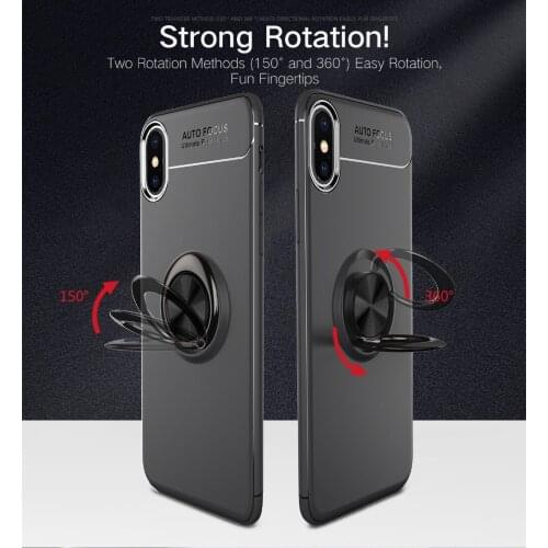 For iphone XS MAX XR X 8 7 6 6S PLUS 5s Magnetic Car Ring holder Soft TPU Case For Huawei Mate 20 20X P30 P20 Lite PRO Nova 4