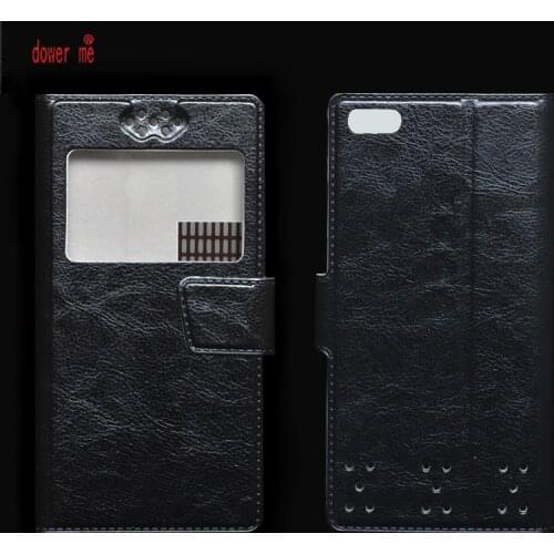 Dower me Hot Sale Single View Window Flip PU Leather Case Cover For Vertex Impress Lion dual cam (3G) Smart Phone