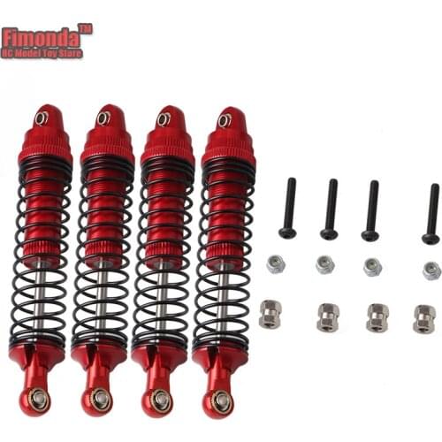 Fimonda 110mm Suspension Shock Absorber Aluminum Oil Negative Pressure Axial Damper for 1/10 Axial SCX10 D90 TRX-4 RC Car Red