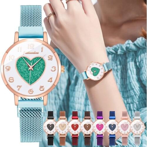 OTOKY Small fresh watch 2021 watch womens personality heart-shaped small dial fashion trend round watch bayan kol saati