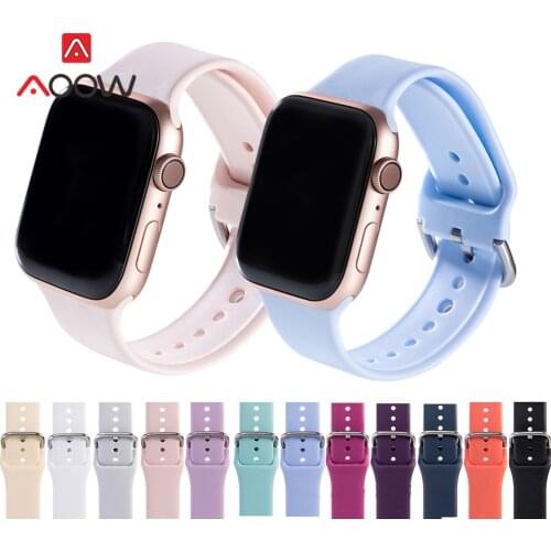 Soft Sport Silicone Band Watchband for Apple Watch 5 4 38mm 42mm 40mm 44mm Men Women Strap Wrist Bracelet for iWatch 3 2 1
