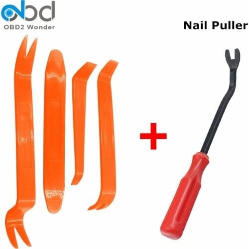 4pcs/Set Portable Car Panel Removal Tool Kit Nail Puller Radio Audio Door Pry Repair Clip Trim Dash Removal Installer Hand Tool