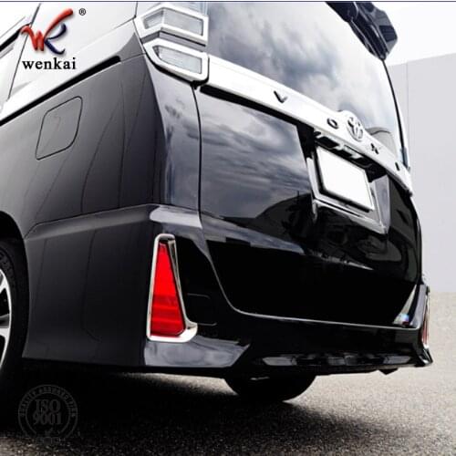 For Toyota Noah/Voxy 80 2014 2015 2016 2017 Rear Fog Lamp Cover Frame Sticker Car Accessories Styling ABS