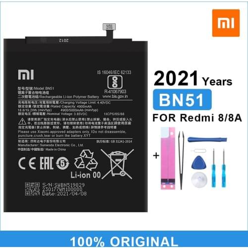 Xiao Mi Original Replacement Battery BN51 for Xiaomi Redmi 8 Redmi 8A 5000mAh High Capacity Phone Battery